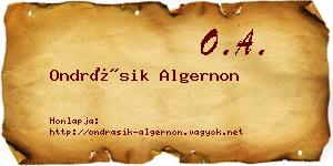 Ondrásik Algernon névjegykártya